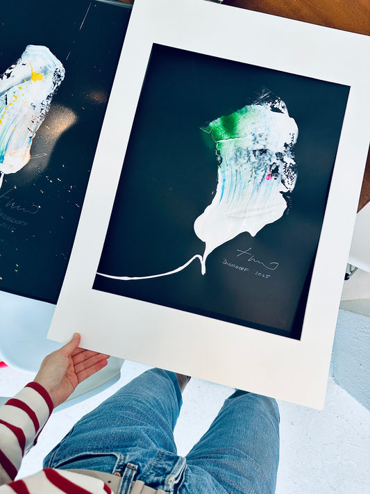 MOON WALK /40 X 60 CM GERAHMT