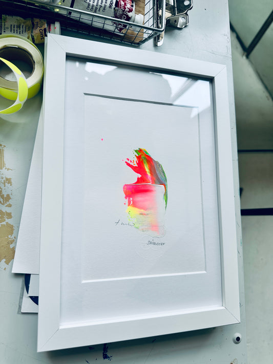 LETS FETZ / 24 X 33 CM GERAHMT