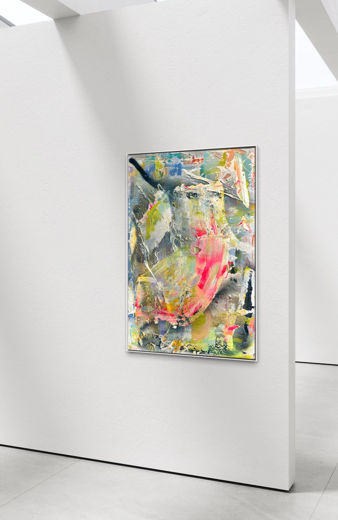 POETISCHE MODERNE // Ich habe Malerei an der Kunstakademie Düsseldorf studiert – sechs Jahre. Mit allem, was dazugehört.

Im Abschlusskolloquium der Akademie – als ich meine Werkreise bei Prof. Anzinger und Prof. Brandl vorstellte, fassten sie meine Bilder wie folgt zusammen: „Theresa, du malst poetische Moderne.“

Dieser Satz begleitet mich bis heute. Er beschreibt mein Denken: Ich formuliere in Farbe. Ich schreibe keine Texte – ich schreibe Bilder.

Auf besondere Empfehlung wurde ich an die École des Beau